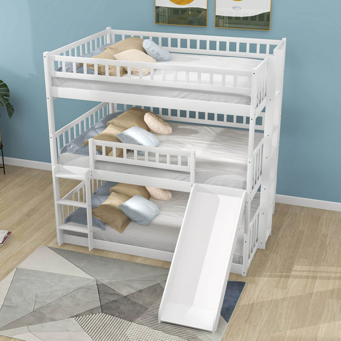 Harriet Bee Etleva Full Over Full Over Full Triple / Quad Bunk Bed with